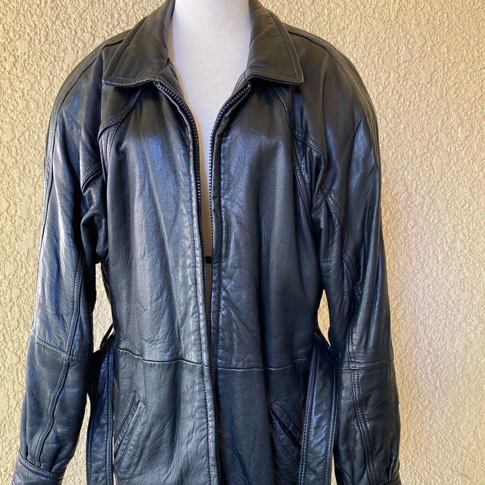 Vintage Andrew Marc Black Leather Jacket Small